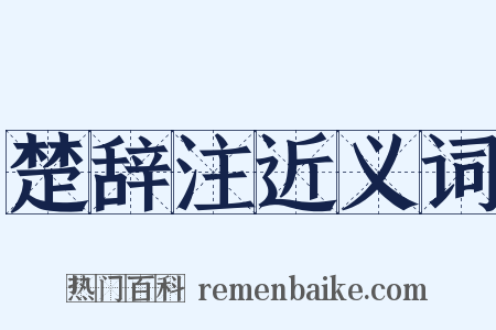 楚辞注近义词是什么意思的图片